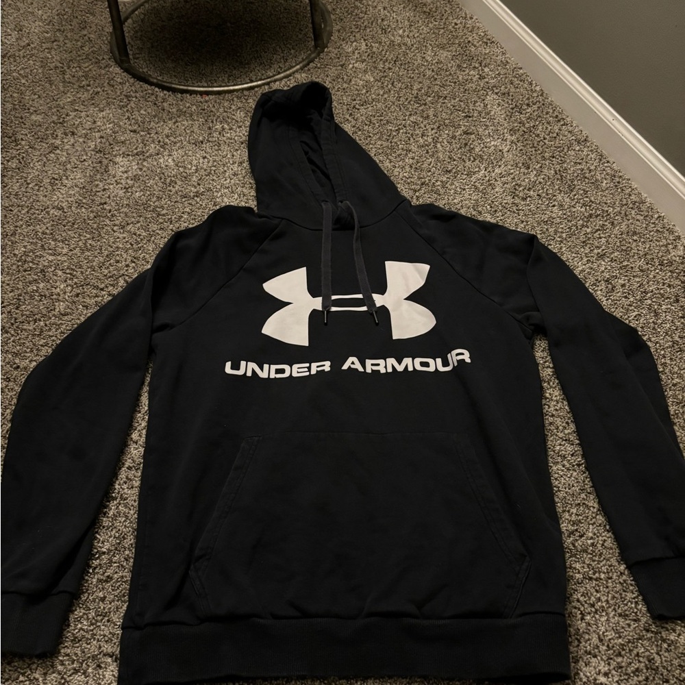 Under Armour Navy Hoodie with White Logo